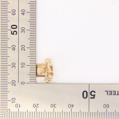 Vintage 9ct Hallmarked Gold Rotary Telephone Charm Pendant Retro Landline