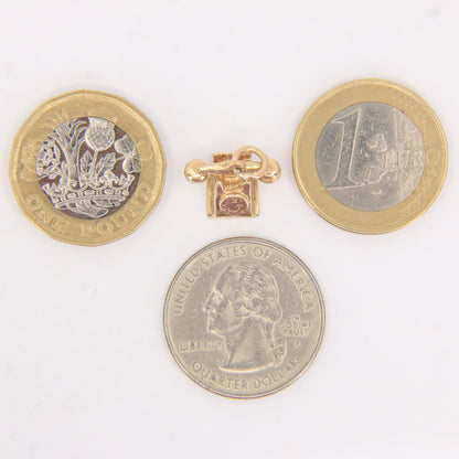 Vintage 9ct Hallmarked Gold Rotary Telephone Charm Pendant Retro Landline