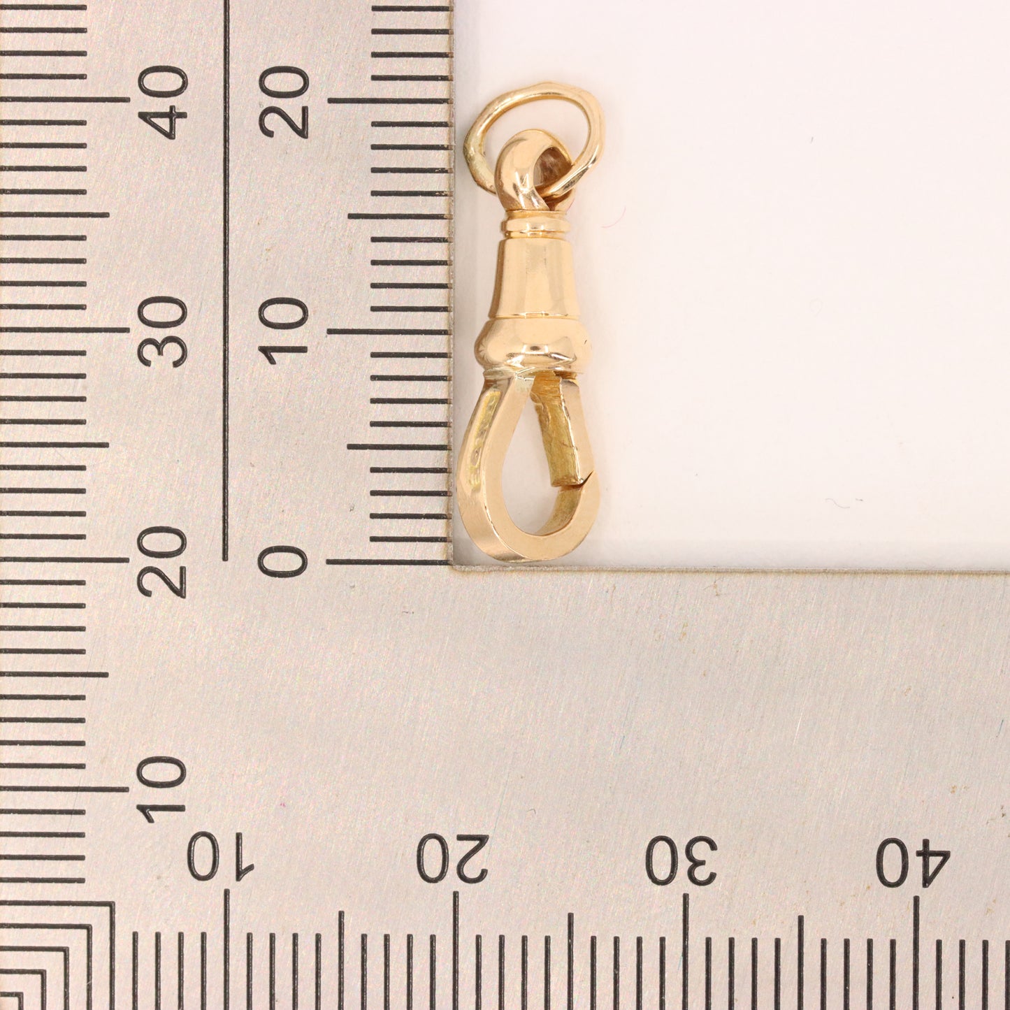 Vintage 9ct Yellow Gold Albert Dog Clip Clasp Charm Holder Jewellery Finding