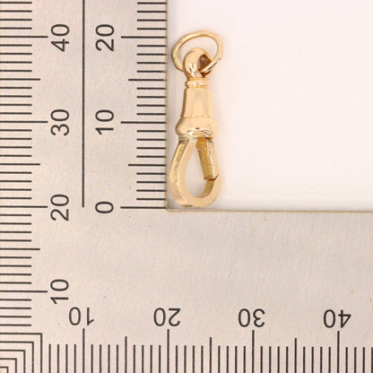 Vintage 9ct Yellow Gold Albert Dog Clip Clasp Charm Holder Jewellery Finding