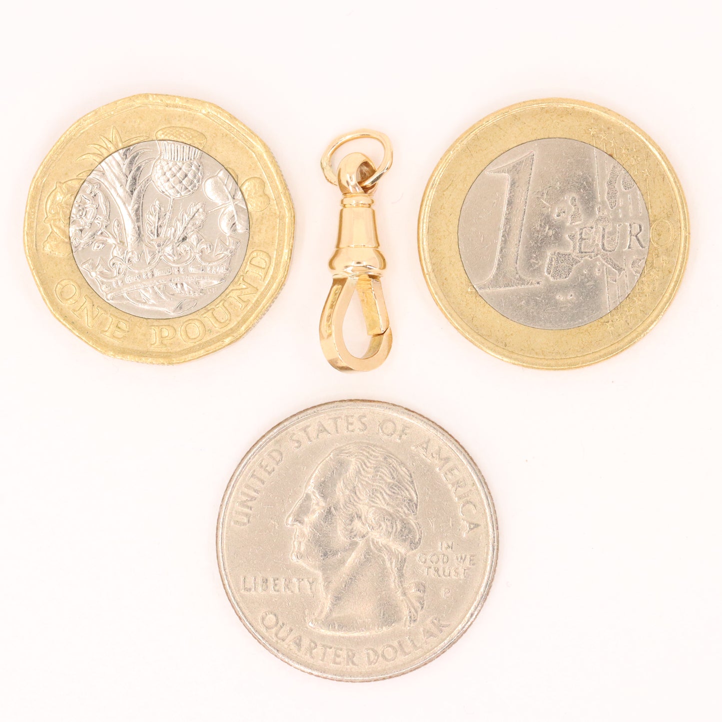 Vintage 9ct Yellow Gold Albert Dog Clip Clasp Charm Holder Jewellery Finding