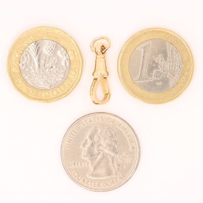 Vintage 9ct Yellow Gold Albert Dog Clip Clasp Charm Holder Jewellery Finding