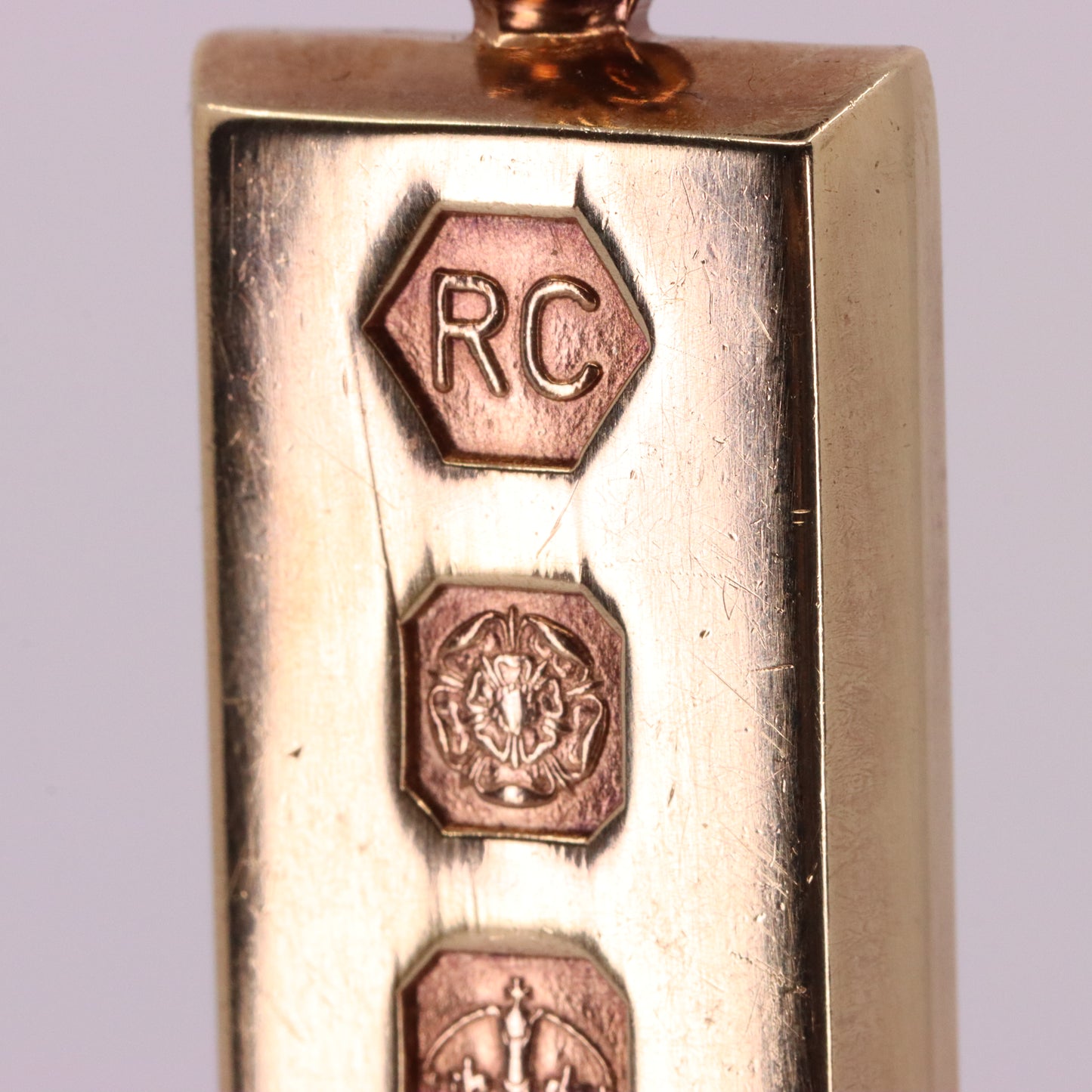 Vintage 9ct Hallmarked Sheffield 1979 Yellow Gold Ingot Pendant 29.6g
