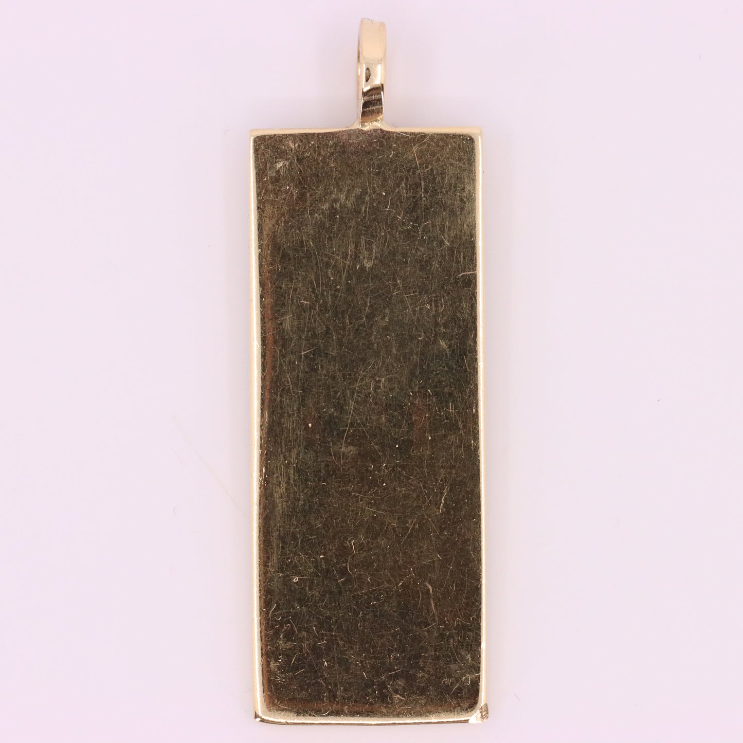 Vintage 9ct Hallmarked Birmingham 1977 Yellow Gold Ingot Pendant 15.6g