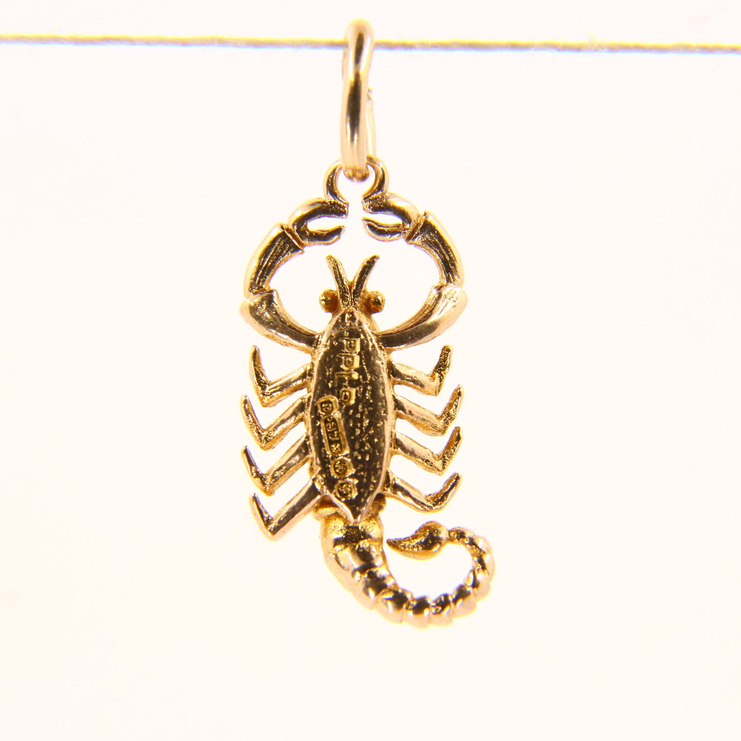 Vintage 9ct Gold Scorpion Charm – Hallmarked Solid Gold Pendant