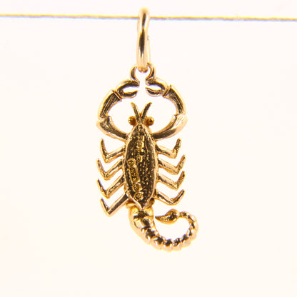 Vintage 9ct Gold Scorpion Charm – Hallmarked Solid Gold Pendant