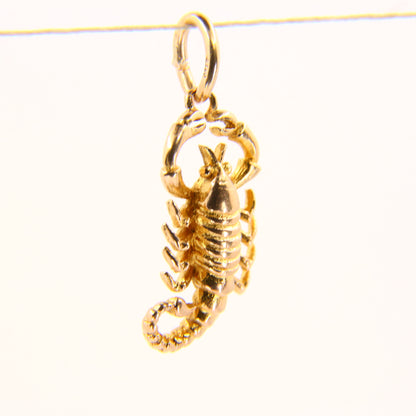 Vintage 9ct Gold Scorpion Charm – Hallmarked Solid Gold Pendant
