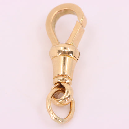 Vintage 9ct Yellow Gold Albert Dog Clip Clasp Charm Holder Jewellery Finding