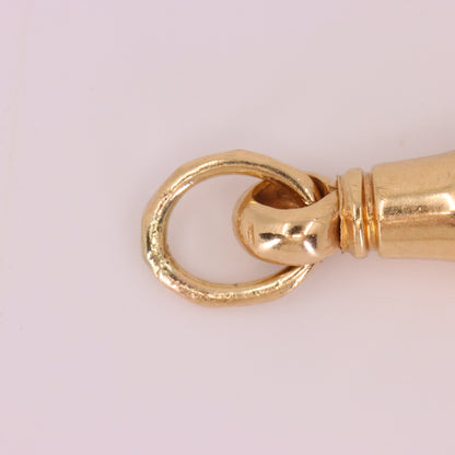 Vintage 9ct Yellow Gold Albert Dog Clip Clasp Charm Holder Jewellery Finding