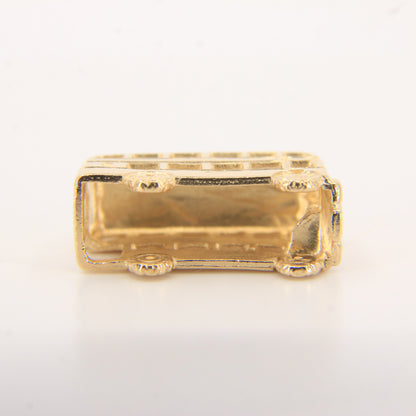 Vintage 9ct Hallmarked Gold British Bus Charm Pendant London Travel Gift