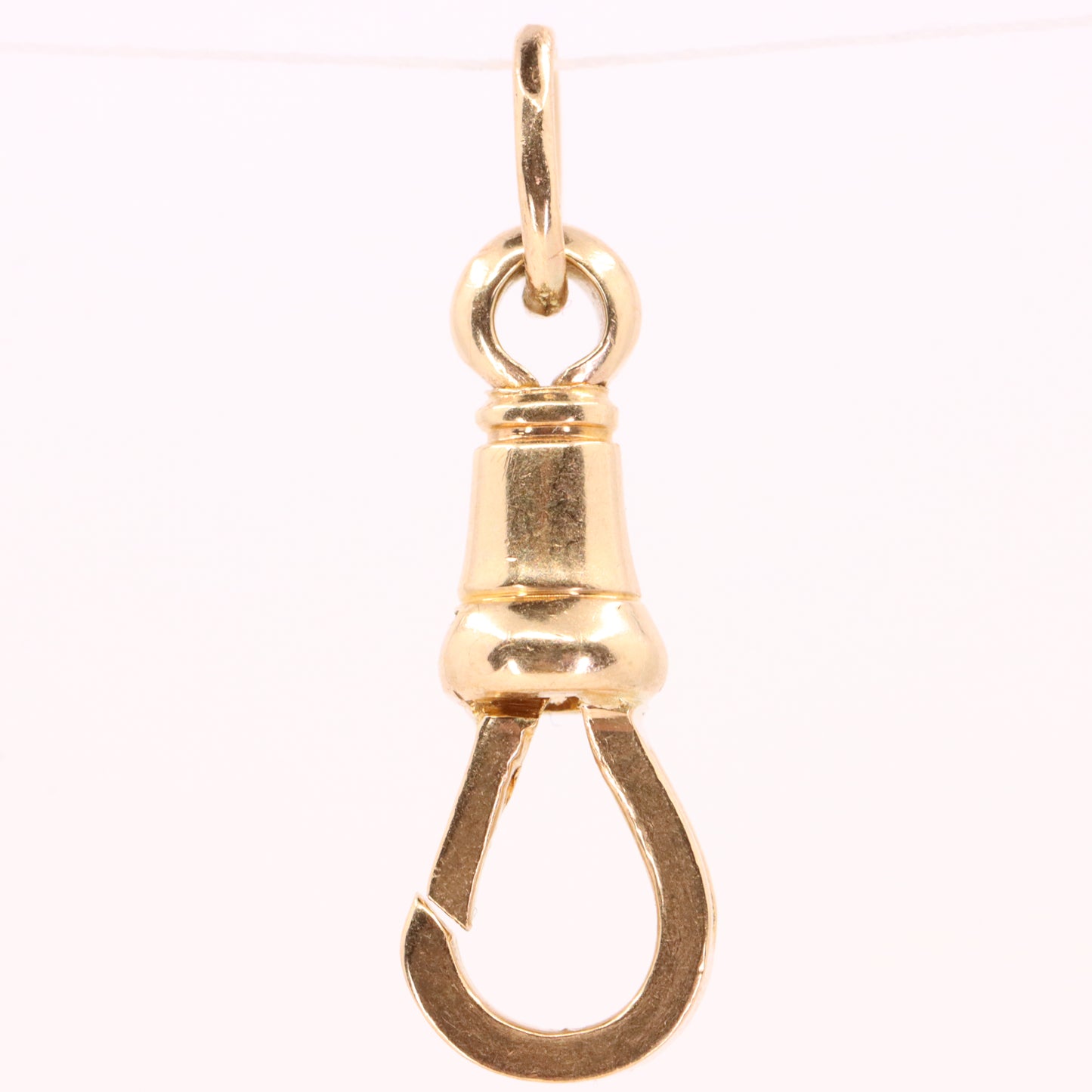 Vintage 9ct Yellow Gold Albert Dog Clip Clasp Charm Holder Jewellery Finding
