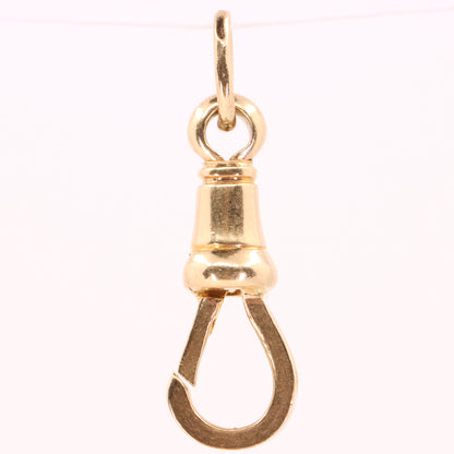 Vintage 9ct Yellow Gold Albert Dog Clip Clasp Charm Holder Jewellery Finding