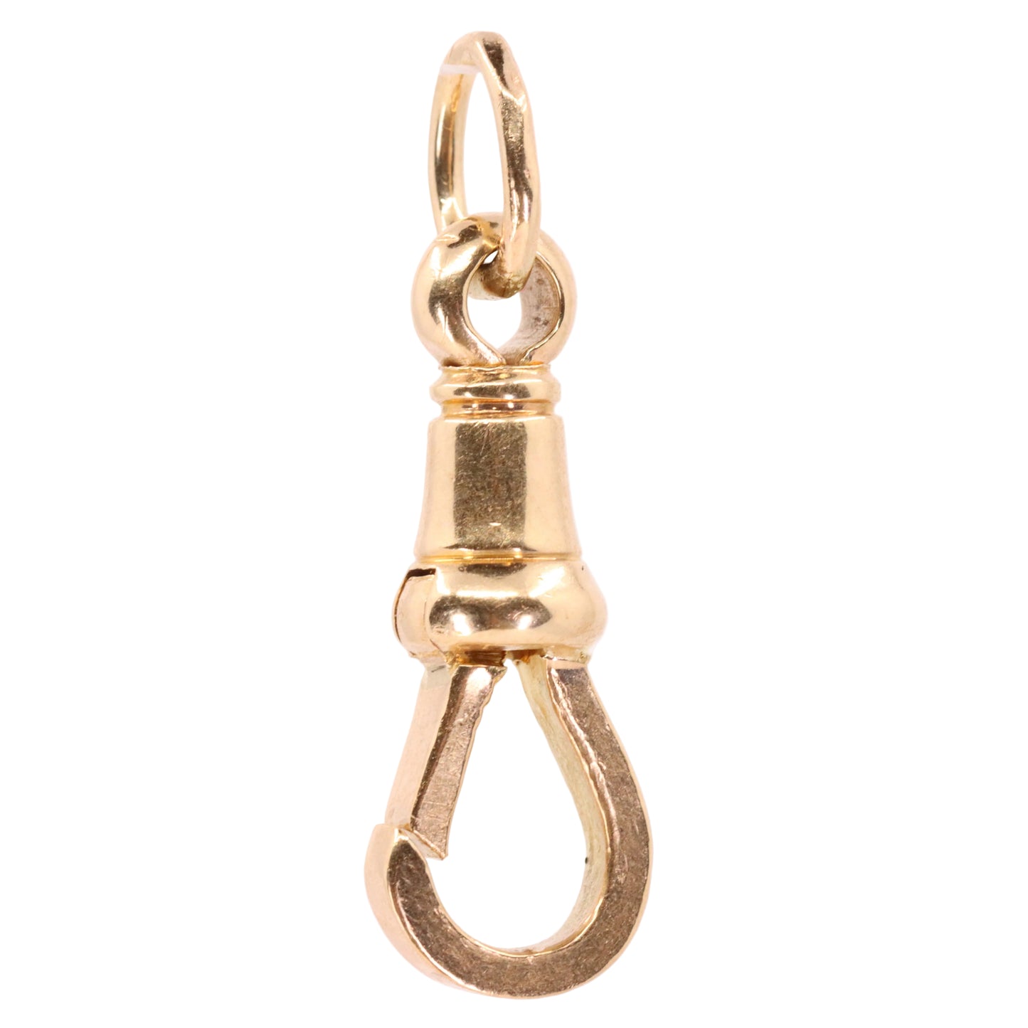 Vintage 9ct Yellow Gold Albert Dog Clip Clasp Charm Holder Jewellery Finding