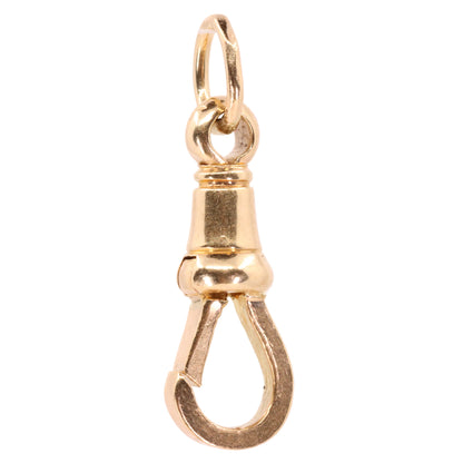 Vintage 9ct Yellow Gold Albert Dog Clip Clasp Charm Holder Jewellery Finding