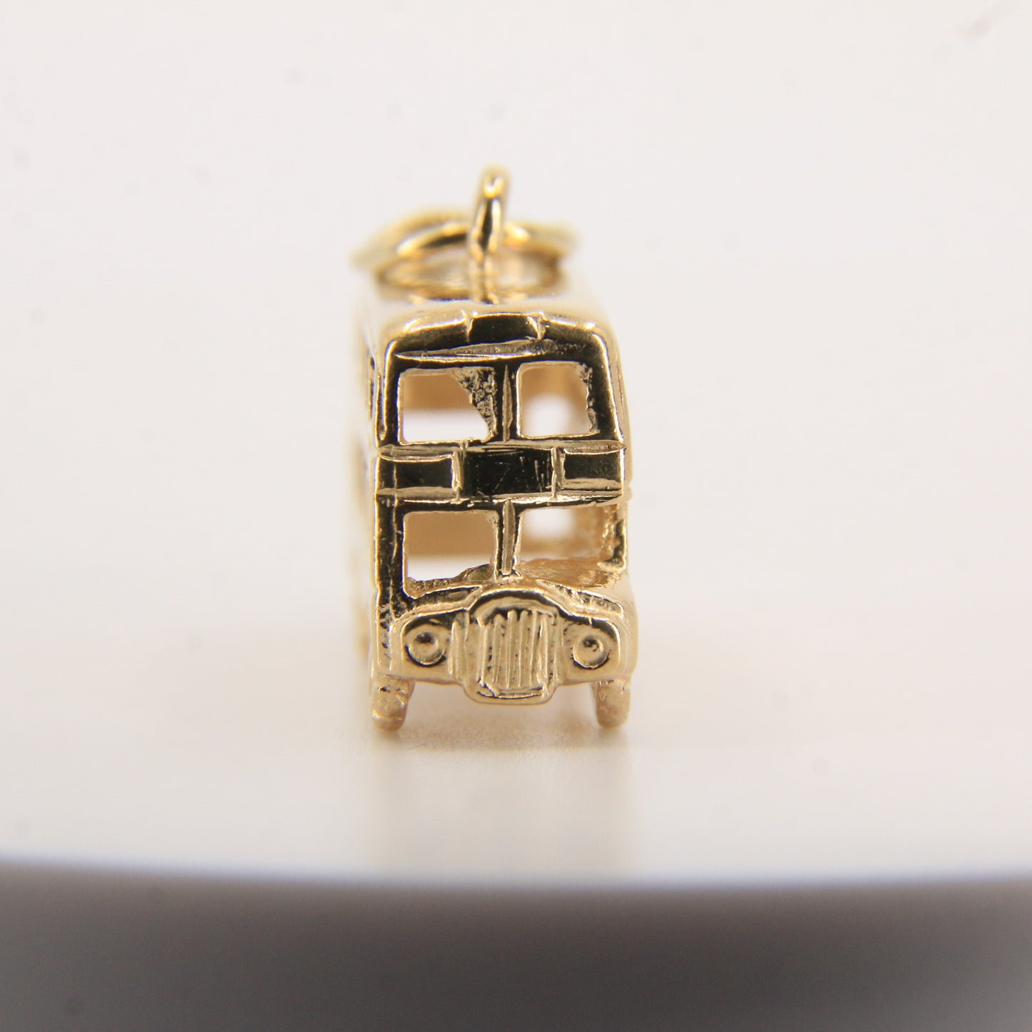 Vintage 9ct Hallmarked Gold British Bus Charm Pendant London Travel Gift