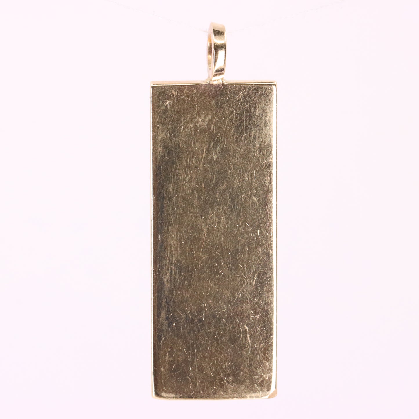 Vintage 9ct Hallmarked Birmingham 1977 Yellow Gold Ingot Pendant 15.6g