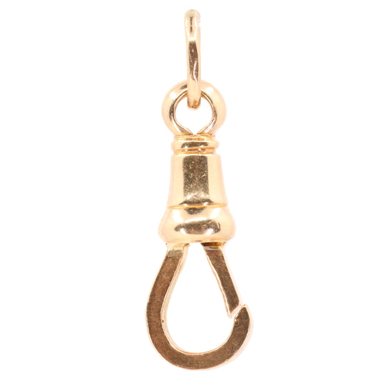Vintage 9ct Yellow Gold Albert Dog Clip Clasp Charm Holder Jewellery Finding