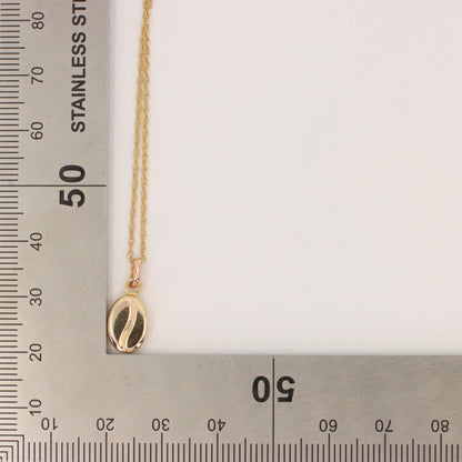 Vintage 9ct Yellow Gold Coffee Bean Jewellery Set Pendant Necklace Earrings Boxed Gift