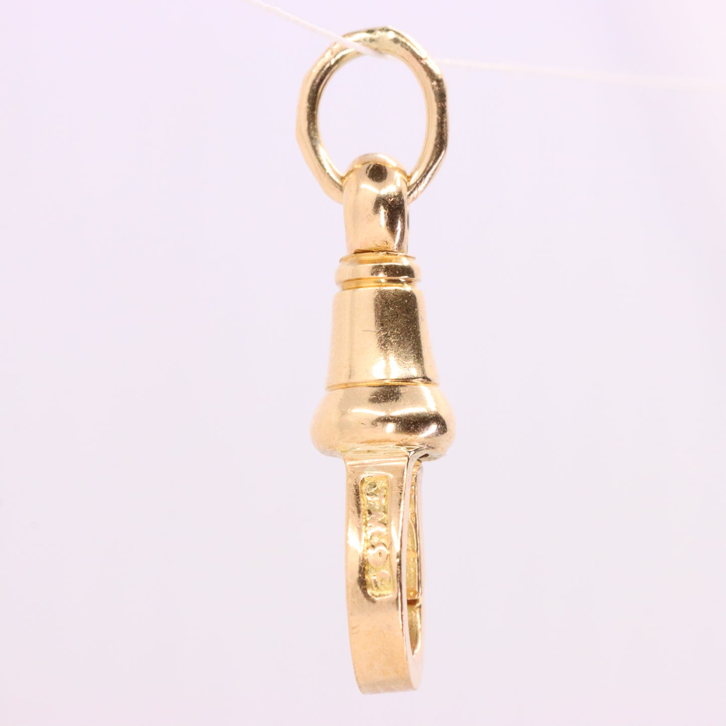 Vintage 9ct Yellow Gold Albert Dog Clip Clasp Charm Holder Jewellery Finding