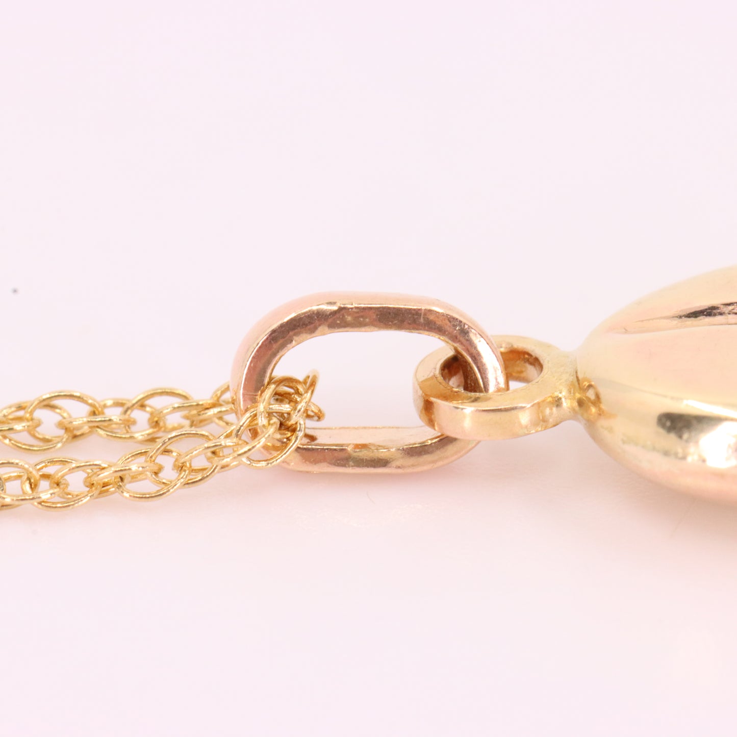 Vintage 9ct Yellow Gold Coffee Bean Jewellery Set Pendant Necklace Earrings Boxed Gift