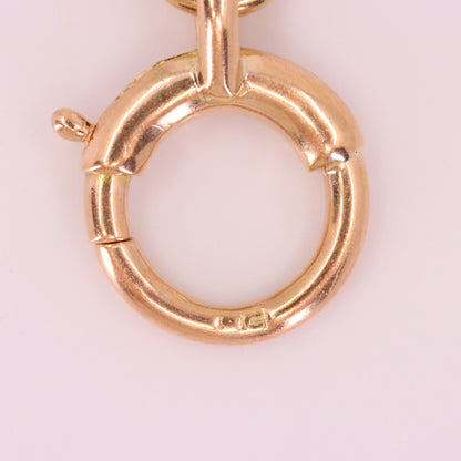 Antique 9ct Rose Gold Spring Ring Clasp Charm Pendant Holder Jewellery Finding