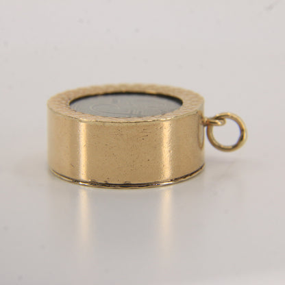 Vintage 9ct Hallmarked Gold £5 Pound Charm Pendant Currency Note Lucky Gift