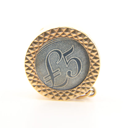 Vintage 9ct Hallmarked Gold £5 Pound Charm Pendant Currency Note Lucky Gift
