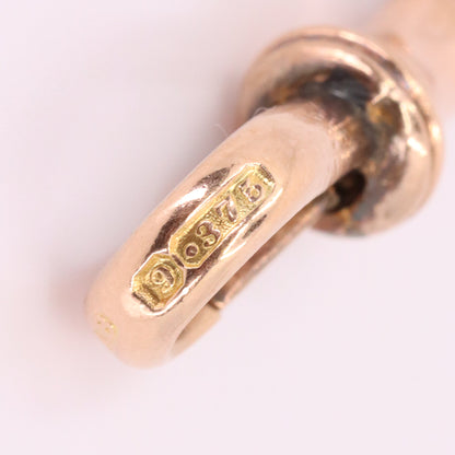 Antique 9ct Hallmarked Rose Gold Swivel Dog Clip Clasp Jewellery Finding Pendant