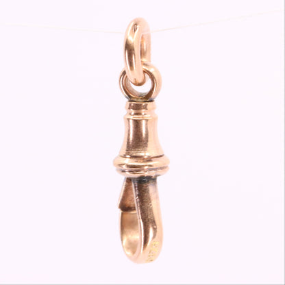 Antique 9ct Hallmarked Rose Gold Swivel Dog Clip Clasp Jewellery Finding Pendant