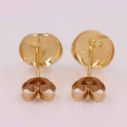 Vintage 9ct Yellow Gold Coffee Bean Jewellery Set Pendant Necklace Earrings Boxed Gift