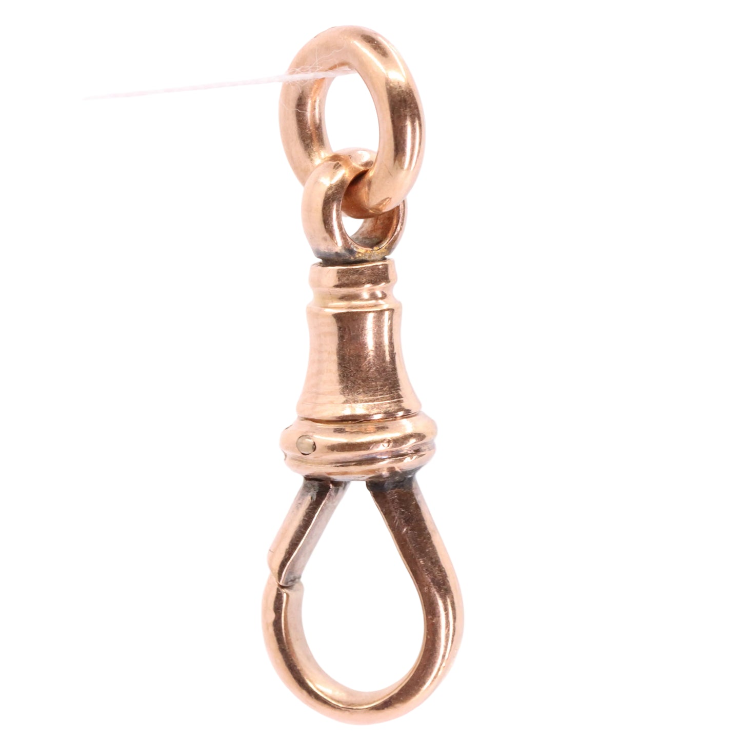 Antique 9ct Hallmarked Rose Gold Swivel Dog Clip Clasp Jewellery Finding Pendant