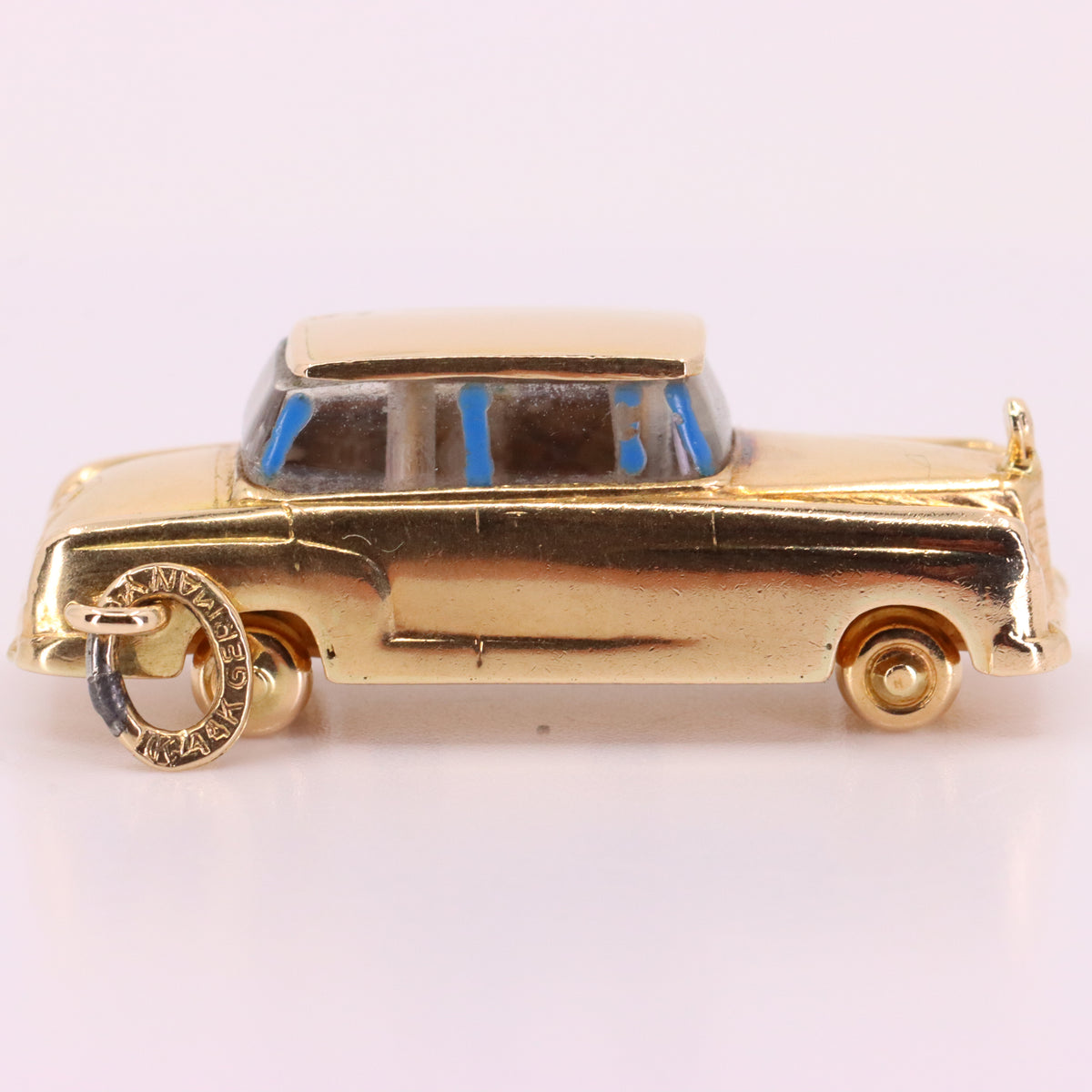Vintage 14ct Yellow Gold Mercedes-Benz W111 W112 Fintail Saloon Car Charm Pendant
