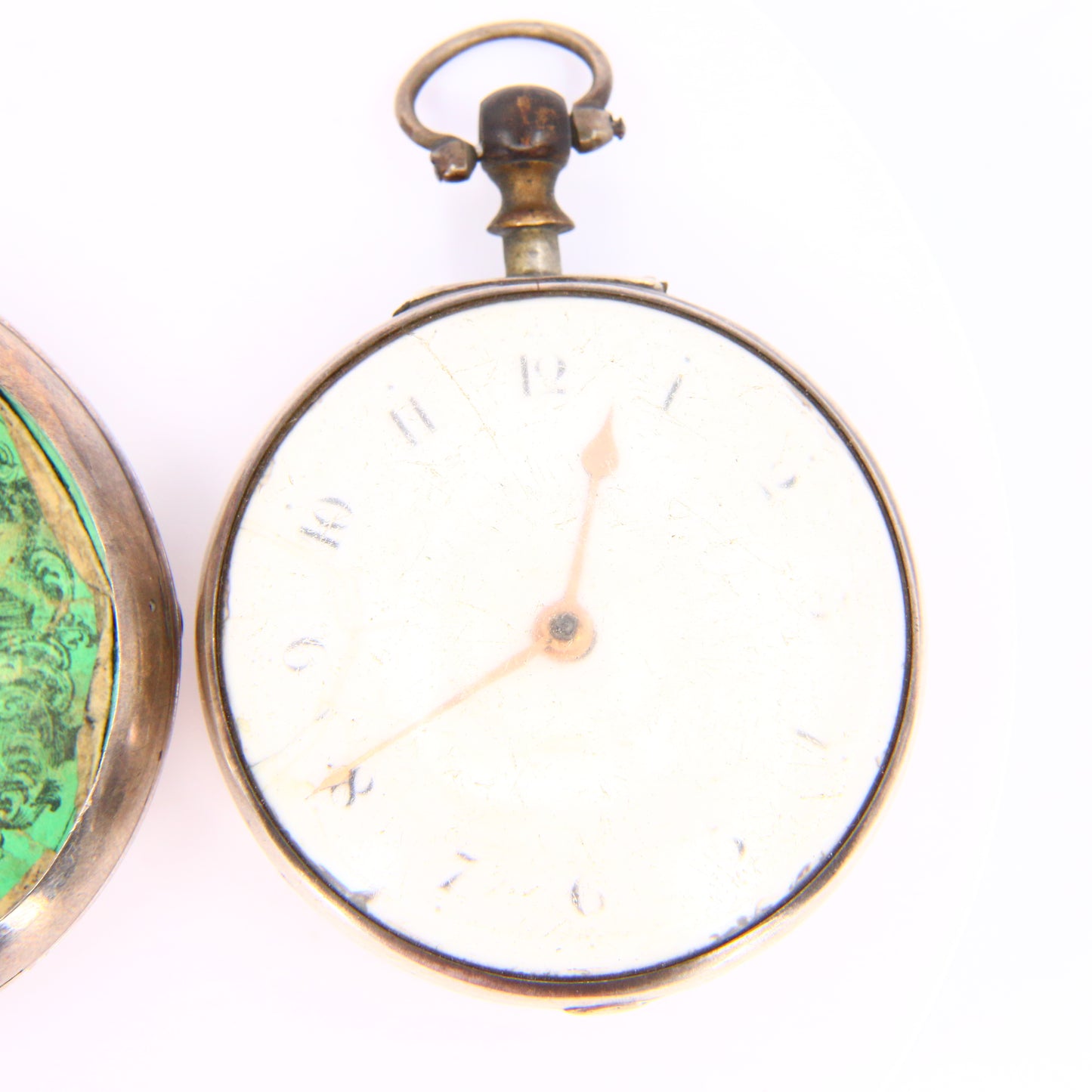 Antique Silver Wm Elliott London 1802 Pair Cased Verge Pocket Watch Running Gift