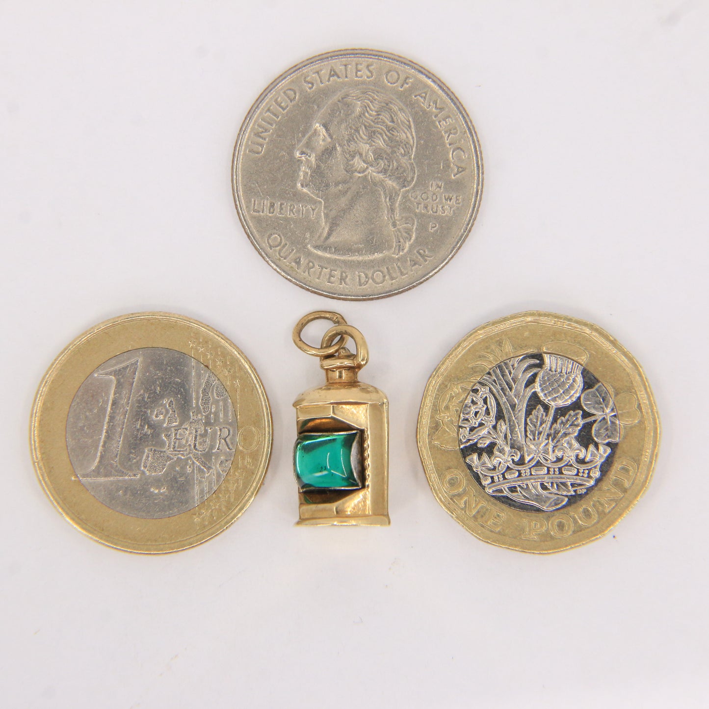 Vintage 9ct Gold Hallmarked Starboard Side Lantern Pendant Nautical Maritime Charm