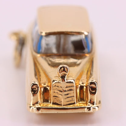 Vintage 14ct Yellow Gold Mercedes-Benz W111 W112 Fintail Saloon Car Charm Pendant