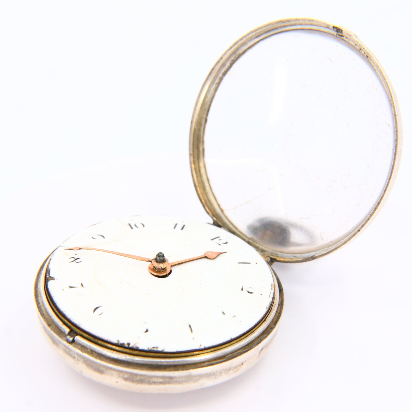 Antique Silver Wm Elliott London 1802 Pair Cased Verge Pocket Watch Running Gift