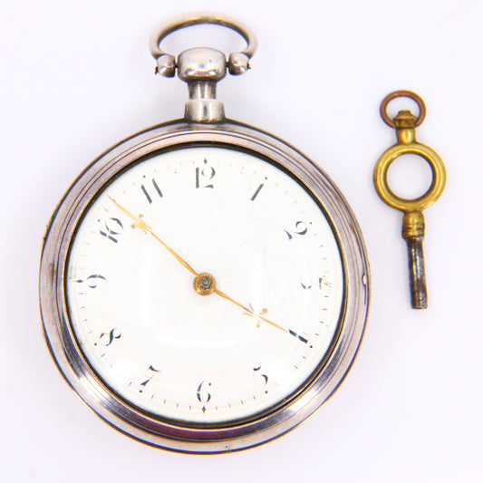 Antique Silver Fob Watch Elizabeth Tope 1816 London Fusee Pocket Watch Working Condition