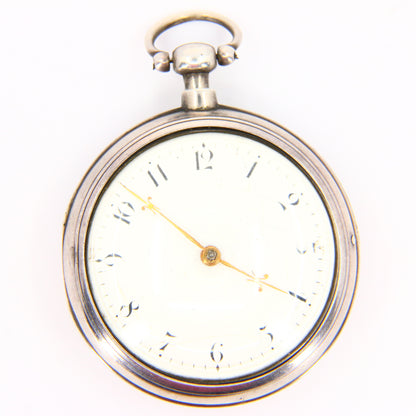 Antique Silver Fob Watch Elizabeth Tope 1816 London Fusee Pocket Watch Working Condition