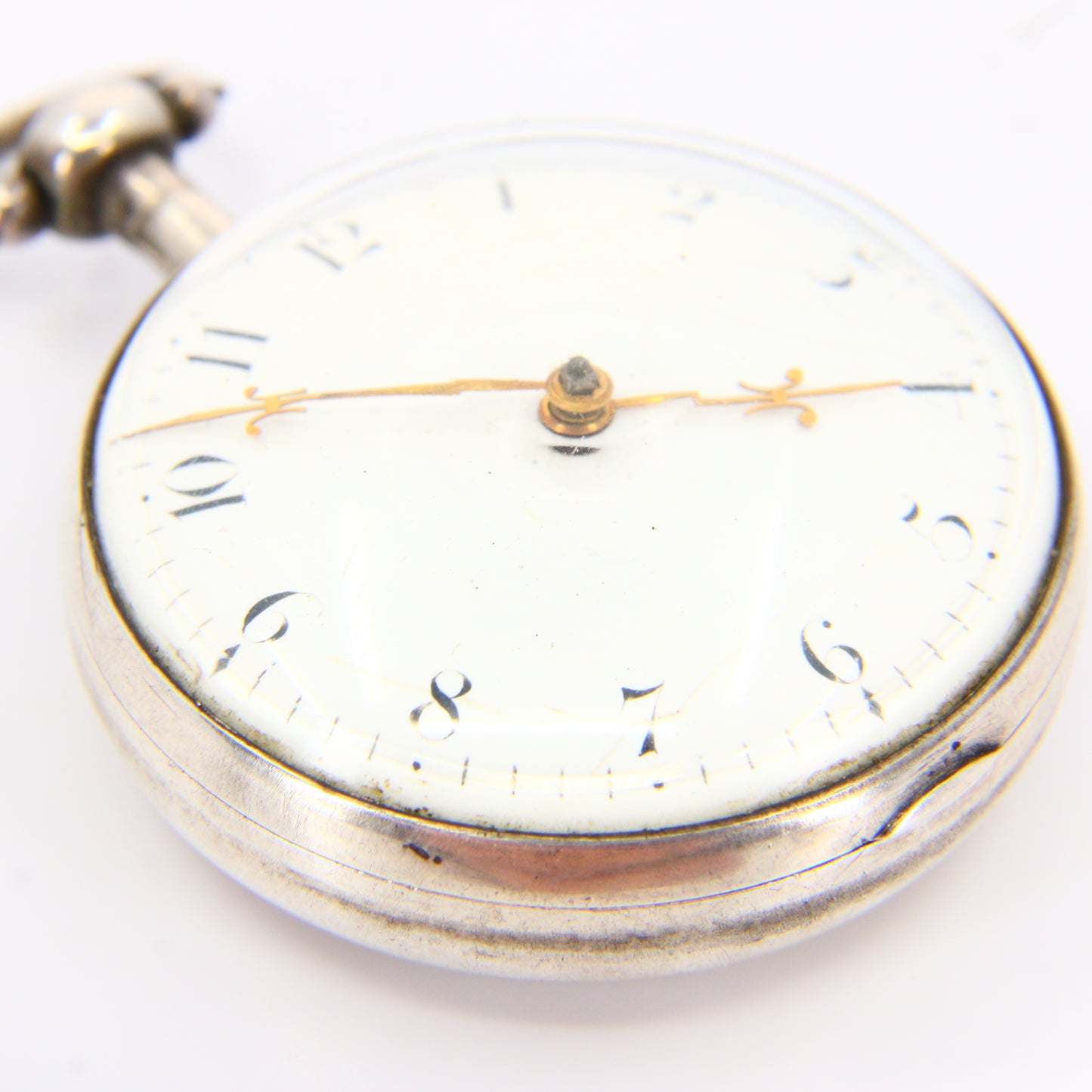 Antique Silver Fob Watch Elizabeth Tope 1816 London Fusee Pocket Watch Working Condition