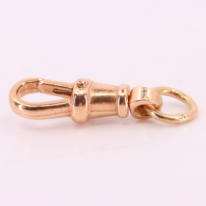 Antique 9ct Rose Gold Swivel Albert Dog Clip Clasp Charm Holder Pendant Finding
