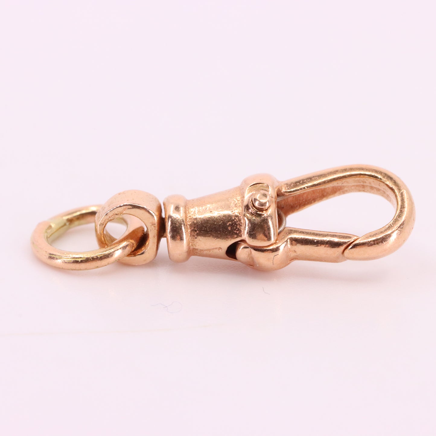 Antique 9ct Rose Gold Swivel Albert Dog Clip Clasp Charm Holder Pendant Finding