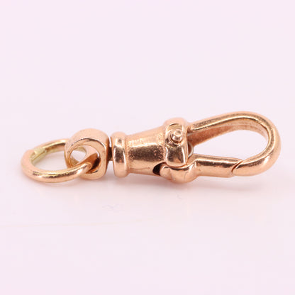 Antique 9ct Rose Gold Swivel Albert Dog Clip Clasp Charm Holder Pendant Finding