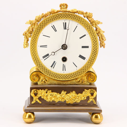 Antique English Ormolu and Bronze Mantel Clock Antique Clock