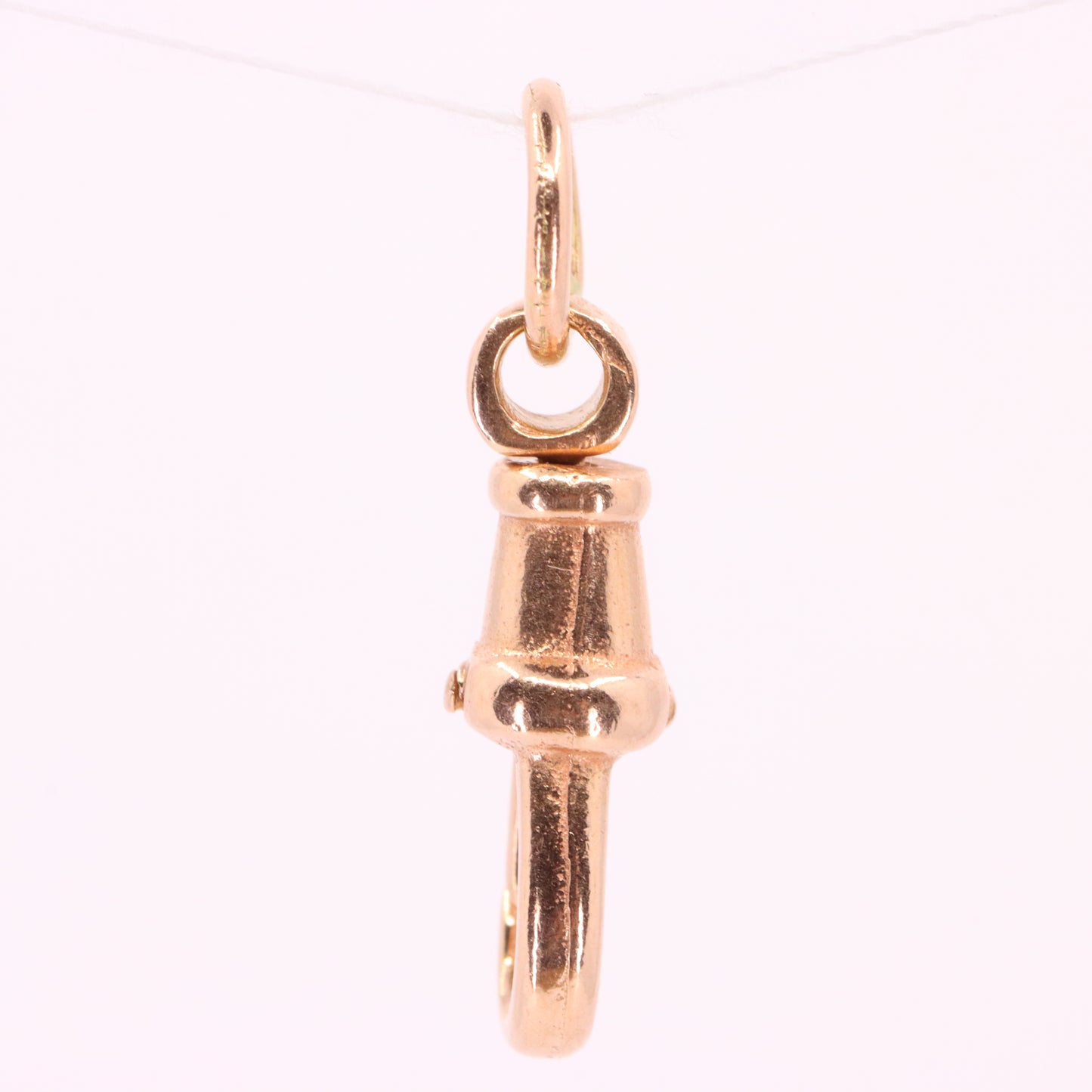 Antique 9ct Rose Gold Swivel Albert Dog Clip Clasp Charm Holder Pendant Finding