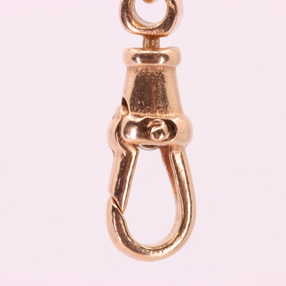 Antique 9ct Rose Gold Swivel Albert Dog Clip Clasp Charm Holder Pendant Finding