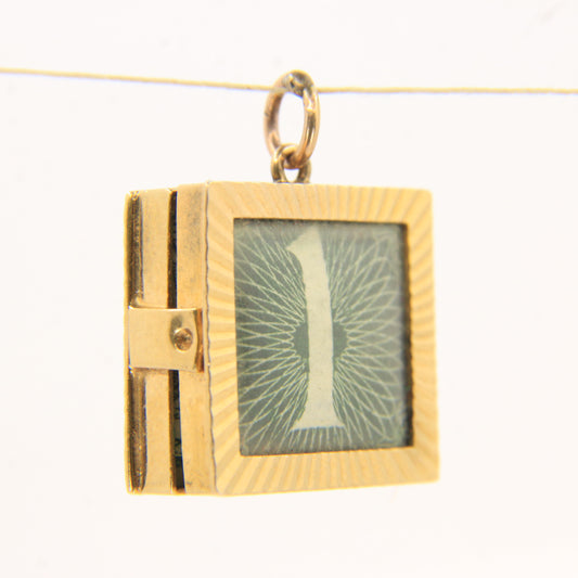 Vintage 9ct Hallmarked Gold Georg Jensen 1 Pound Money British Currency Luck Charm