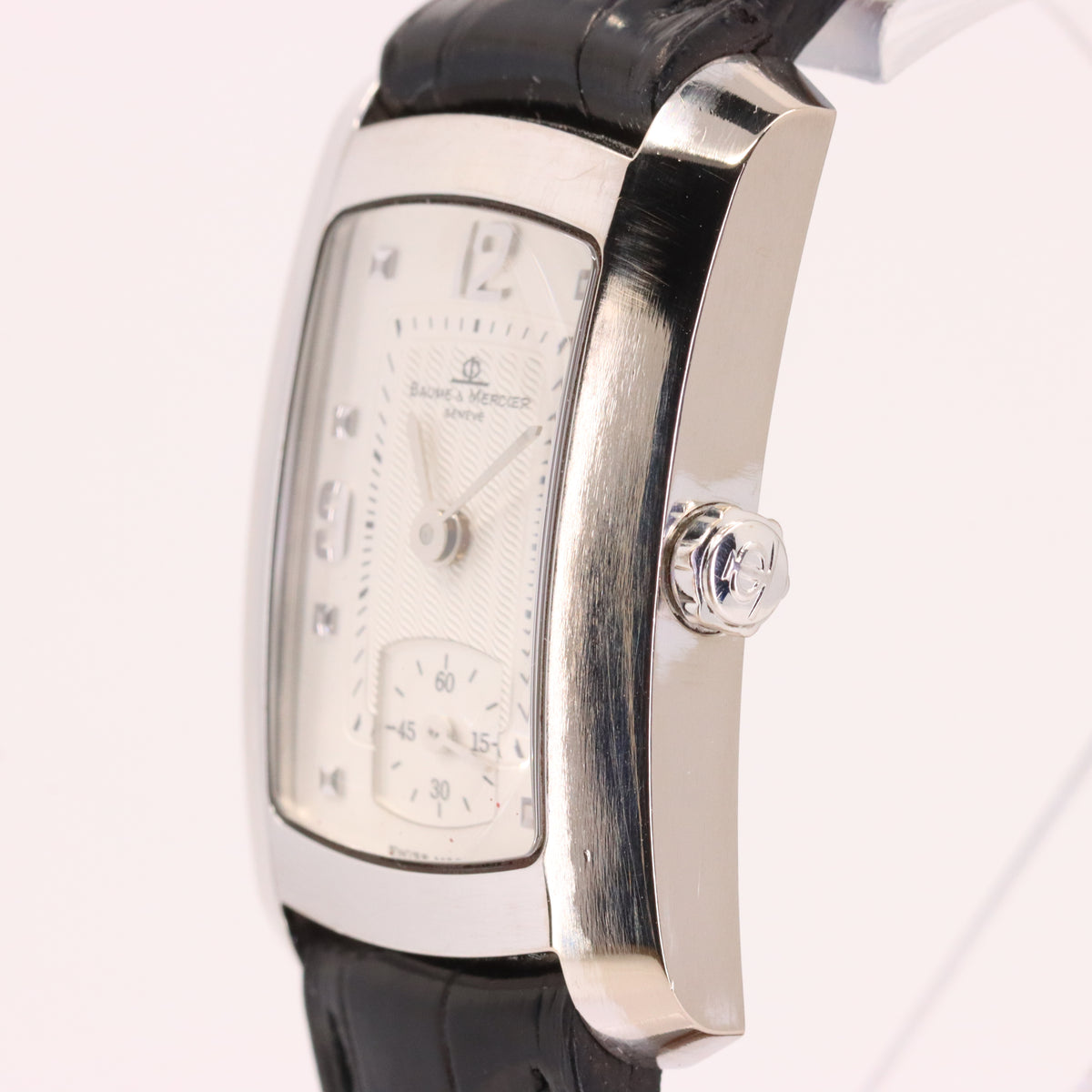 Vintage 18ct Hallmarked White Gold Baume & Mercier Hampton Ladies Quartz Watch Boxed
