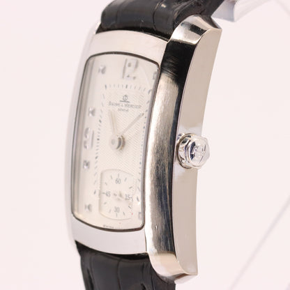 Vintage 18ct Hallmarked White Gold Baume & Mercier Hampton Ladies Quartz Watch Boxed