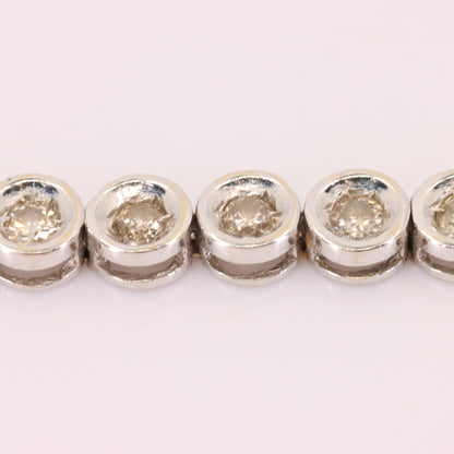 Vintage 18ct Hallmarked 7 Inch White Gold Diamond Tennis Bracelet 50 Diamonds