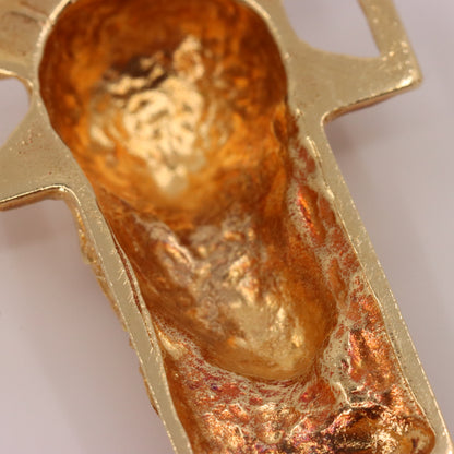Vintage 9ct Hallmarked Yellow Gold Unoaerre Jesus Christ Cross Pendant Religious
